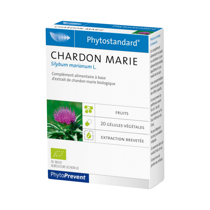 PhytoStandard CHARDON MARIE - 20 gélules - PHARMACIE VERTE - Herboristerie à Nantes depuis 1942 - Plantes en Vrac - Tisane - EPS