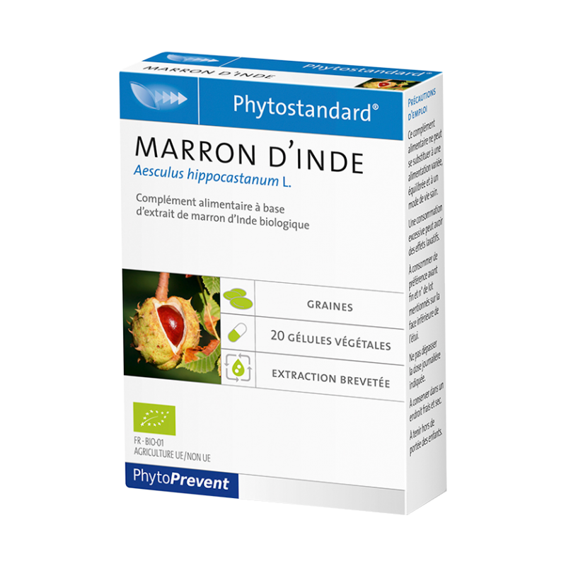 PhytoStandard MARRON D'INDE - 20 gélules - PHARMACIE VERTE - Herboristerie à Nantes depuis 1942 - Plantes en Vrac - Tisane - EPS