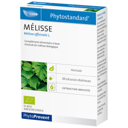 PhytoStandard MÉLISSE - 20 gélules - PHARMACIE VERTE - Herboristerie à Nantes depuis 1942 - Plantes en Vrac - Tisane - EPS - Bou