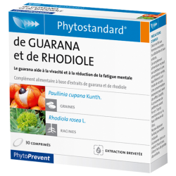 PhytoStandard GUARANA & RHODIOLE - 30 comprimés - PHARMACIE VERTE - Herboristerie à Nantes depuis 1942 - Plantes en Vrac - Tisan