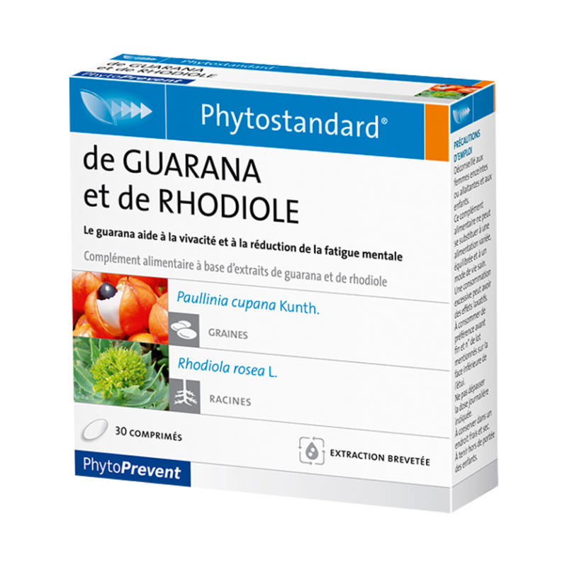PhytoStandard GUARANA & RHODIOLE - 30 comprimés - PHARMACIE VERTE - Herboristerie à Nantes depuis 1942 - Plantes en Vrac - Tisan