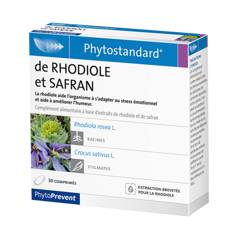 PhytoStandard RHODIOLE & SAFRAN - 30 comprimés - PHARMACIE VERTE - Herboristerie à Nantes depuis 1942 - Plantes en Vrac - Tisane