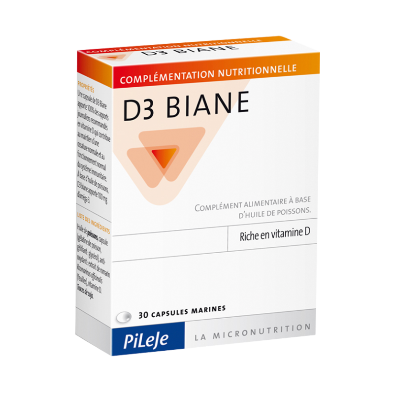 D3 BIANE - 30 capsules - PHARMACIE VERTE - Herboristerie à Nantes depuis 1942 - Plantes en Vrac - Tisane - EPS - Bourgeon - Myco D3 BIANE - 30 capsules - PHARMACIE VERTE - Herboristerie à Nantes depuis 1942 - Plantes en Vrac - Tisane - EPS - Bourgeon - Myco