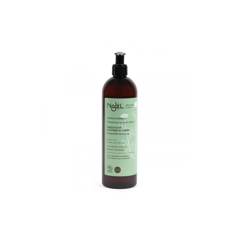 Shampooing au savon d'Alep 2 en 1 cheveux normaux - 500ml - PHARMACIE VERTE - Herboristerie à Nantes depuis 1942 - Plantes en Vr
