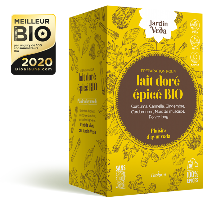 Jardin de VEDA - LAIT DORÉ ÉPICES - 20 Infusettes - PHARMACIE VERTE - Herboristerie à Nantes depuis 1942 - Plantes en Vrac - Tis Jardin de VEDA - LAIT DORÉ ÉPICES - 20 Infusettes - PHARMACIE VERTE - Herboristerie à Nantes depuis 1942 - Plantes en Vrac - Tis