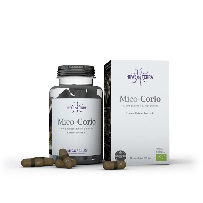Mico Corio Micosalud - 70 capsules - PHARMACIE VERTE - Herboristerie à Nantes depuis 1942 - Plantes en Vrac - Tisane - EPS - Bou Mico Corio Micosalud - 70 capsules - PHARMACIE VERTE - Herboristerie à Nantes depuis 1942 - Plantes en Vrac - Tisane - EPS - Bou