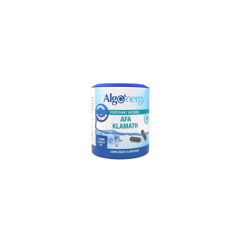 ALGO'NERGY - AFA KLAMATH - 120 gelules - PHARMACIE VERTE - Herboristerie à Nantes depuis 1942 - Plantes en Vrac - Tisane - EPS - ALGO'NERGY - AFA KLAMATH - 120 gelules - PHARMACIE VERTE - Herboristerie à Nantes depuis 1942 - Plantes en Vrac - Tisane - EPS -