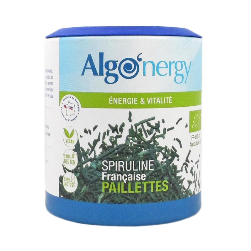 ALGO'NERGY - SPIRULINE France BIO Paillettes - 100gr - PHARMACIE VERTE - Herboristerie à Nantes depuis 1942 - Plantes en Vrac - ALGO'NERGY - SPIRULINE France BIO Paillettes - 100gr - PHARMACIE VERTE - Herboristerie à Nantes depuis 1942 - Plantes en Vrac -