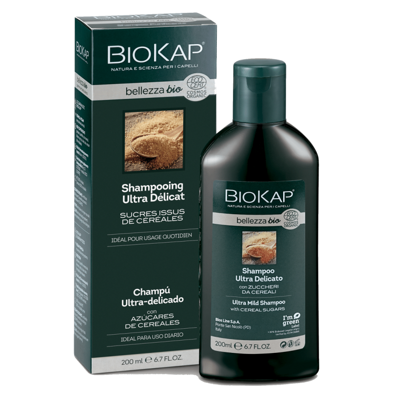 BIOKAP - Shampooing Ultra Delicat BELLEZZA - 200ml - PHARMACIE VERTE - Herboristerie à Nantes depuis 1942 - Plantes en Vrac - Ti