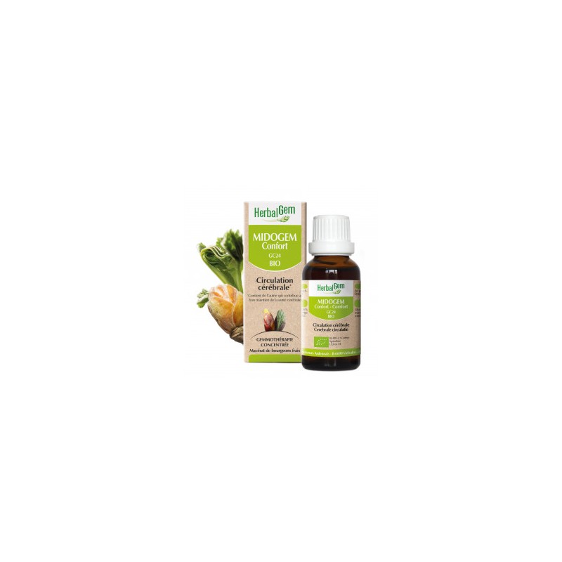 HERBALGEM MIDOGEM Confort - 30ml - PHARMACIE VERTE - Herboristerie à Nantes depuis 1942 - Plantes en Vrac - Tisane - EPS - Bourg HERBALGEM MIDOGEM Confort - 30ml - PHARMACIE VERTE - Herboristerie à Nantes depuis 1942 - Plantes en Vrac - Tisane - EPS - Bourg