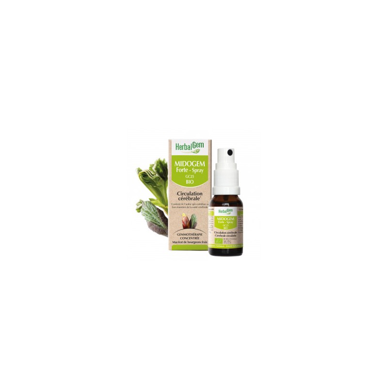 HERBALGEM MIDOGEM FORTE SPRAY - 15ml - PHARMACIE VERTE - Herboristerie à Nantes depuis 1942 - Plantes en Vrac - Tisane - EPS - H HERBALGEM MIDOGEM FORTE SPRAY - 15ml - PHARMACIE VERTE - Herboristerie à Nantes depuis 1942 - Plantes en Vrac - Tisane - EPS - H