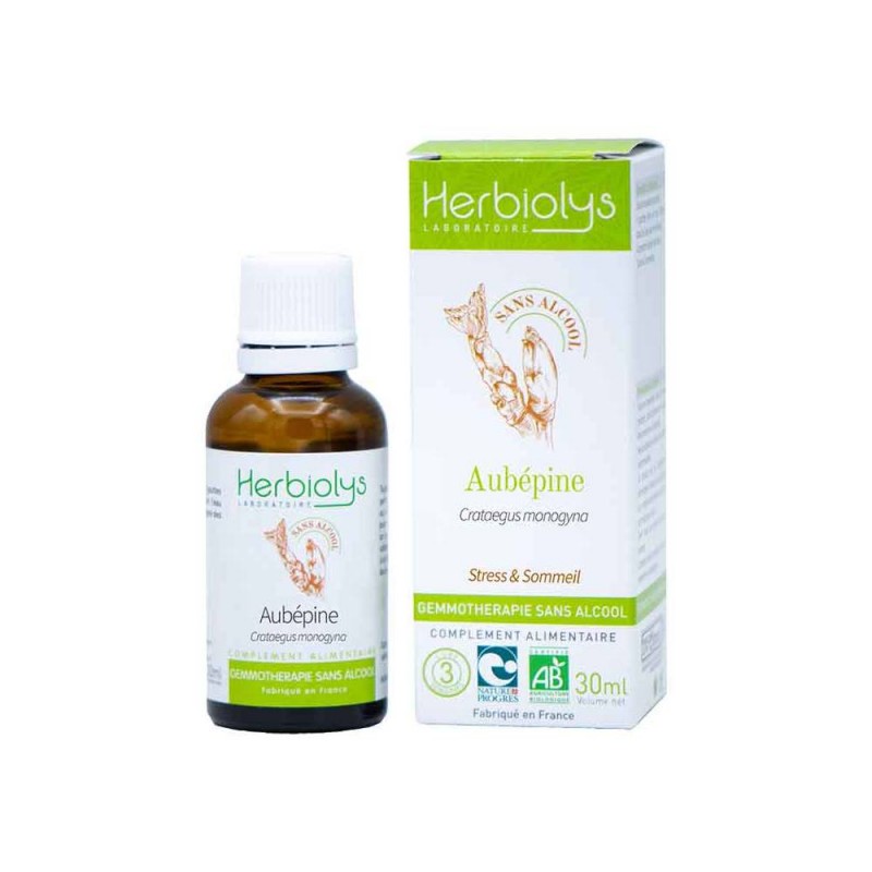 Bourgeon Aubépine Bio Sans Alcool - Flacon 30ml - PHARMACIE VERTE - Herboristerie à Nantes depuis 1942 - Plantes en Vrac - Tisan