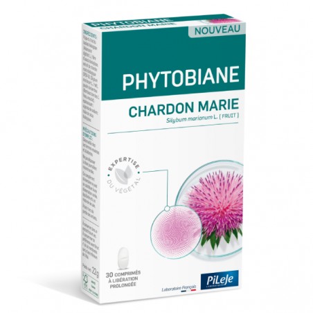 PHYTOBIANE Chardon Marie - 30 comprimés a liberation prolongée - PHARMACIE VERTE - Herboristerie à Nantes depuis 1942 - Plantes 