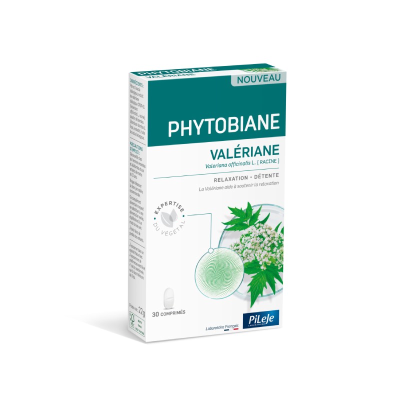 PHYTOBIANE Valériane - 30 comprimés à libération prolongée - PHARMACIE VERTE - Herboristerie à Nantes depuis 1942 - Plantes en V PHYTOBIANE Valériane - 30 comprimés à libération prolongée - PHARMACIE VERTE - Herboristerie à Nantes depuis 1942 - Plantes en V