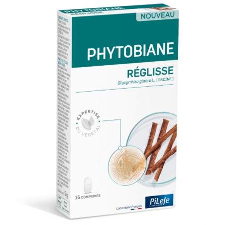 PHYTOBIANE Réglisse - 15 comprimés - PHARMACIE VERTE - Herboristerie à Nantes depuis 1942 - Plantes en Vrac - Tisane - EPS - Bou