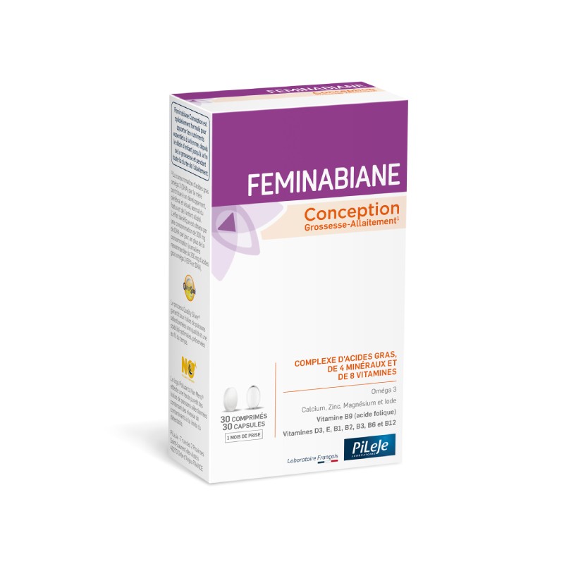 FEMINABIANE Conception - 30 comprimés + 30 gélules - PHARMACIE VERTE - Herboristerie à Nantes depuis 1942 - Plantes en Vrac - T FEMINABIANE Conception - 30 comprimés + 30 gélules - PHARMACIE VERTE - Herboristerie à Nantes depuis 1942 - Plantes en Vrac - T