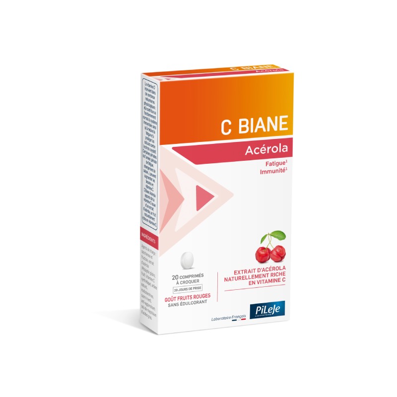 C BIANE Acérola - 20 comprimés - PHARMACIE VERTE - Herboristerie à Nantes depuis 1942 - Plantes en Vrac - Tisane - EPS - Bourgeo C BIANE Acérola - 20 comprimés - PHARMACIE VERTE - Herboristerie à Nantes depuis 1942 - Plantes en Vrac - Tisane - EPS - Bourgeo