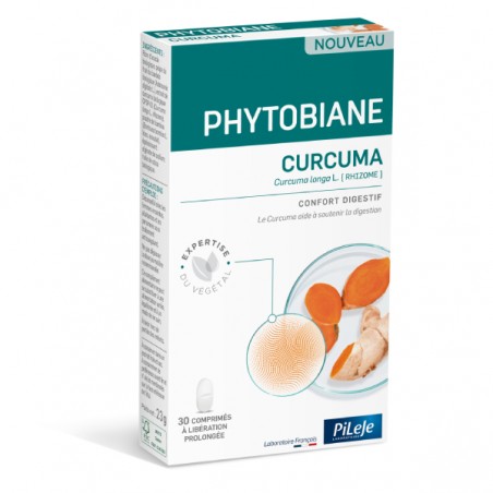 PHYTOBIANE Curcuma - 30 comprimés a liberation prolongée - PHARMACIE VERTE - Herboristerie à Nantes depuis 1942 - Plantes en Vra