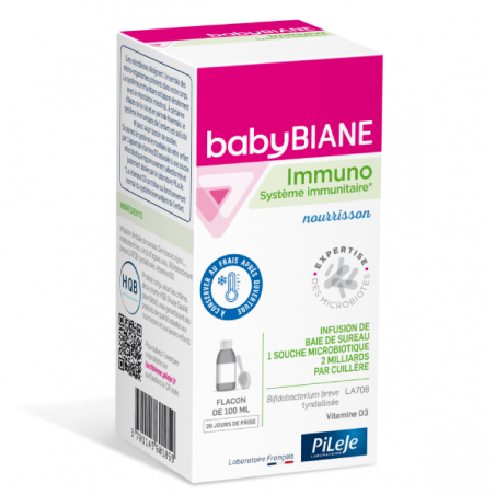BABYBIANE Immuno - Flacon 100ml - PHARMACIE VERTE - Herboristerie à Nantes depuis 1942 - Plantes en Vrac - Tisane - EPS - Bourge