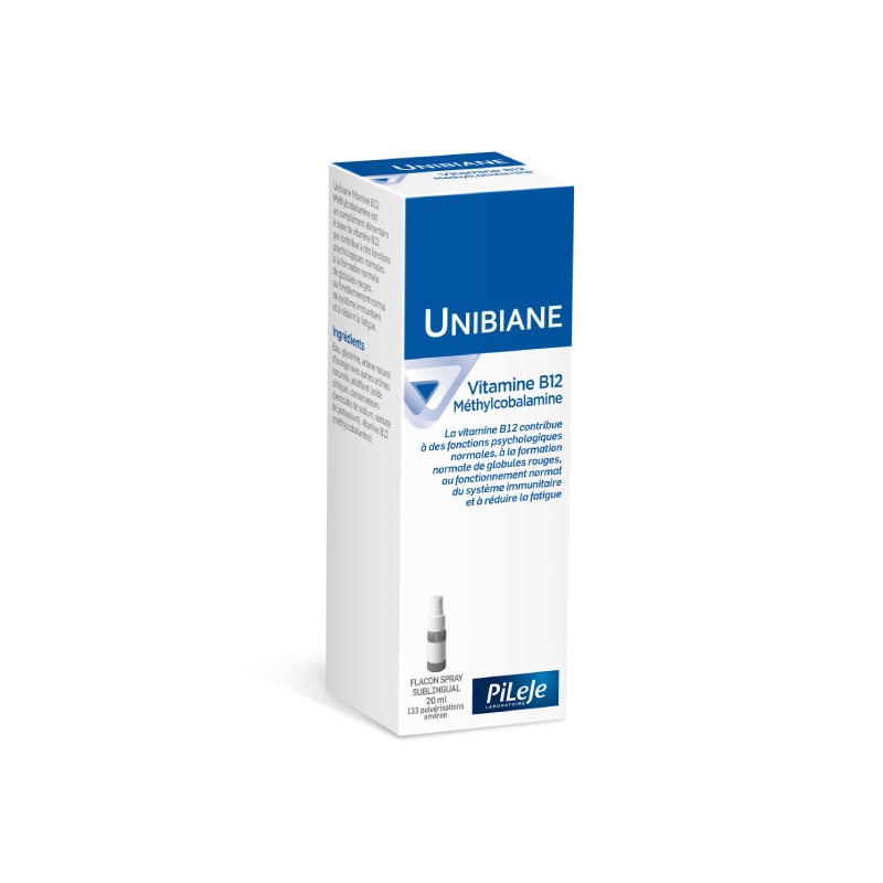 UNIBIANE Vitamine B12 - Spray 20ml - PHARMACIE VERTE - Herboristerie à Nantes depuis 1942 - Plantes en Vrac - Tisane - EPS - Bou UNIBIANE Vitamine B12 - Spray 20ml - PHARMACIE VERTE - Herboristerie à Nantes depuis 1942 - Plantes en Vrac - Tisane - EPS - Bou