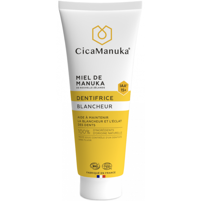 CICAMANUKA DENTRIFRICE BLANCHEUR 15+ - PHARMACIE VERTE - Herboristerie à Nantes depuis 1942 - Plantes en Vrac - Tisane - EPS - B CICAMANUKA DENTRIFRICE BLANCHEUR 15+ - PHARMACIE VERTE - Herboristerie à Nantes depuis 1942 - Plantes en Vrac - Tisane - EPS - B