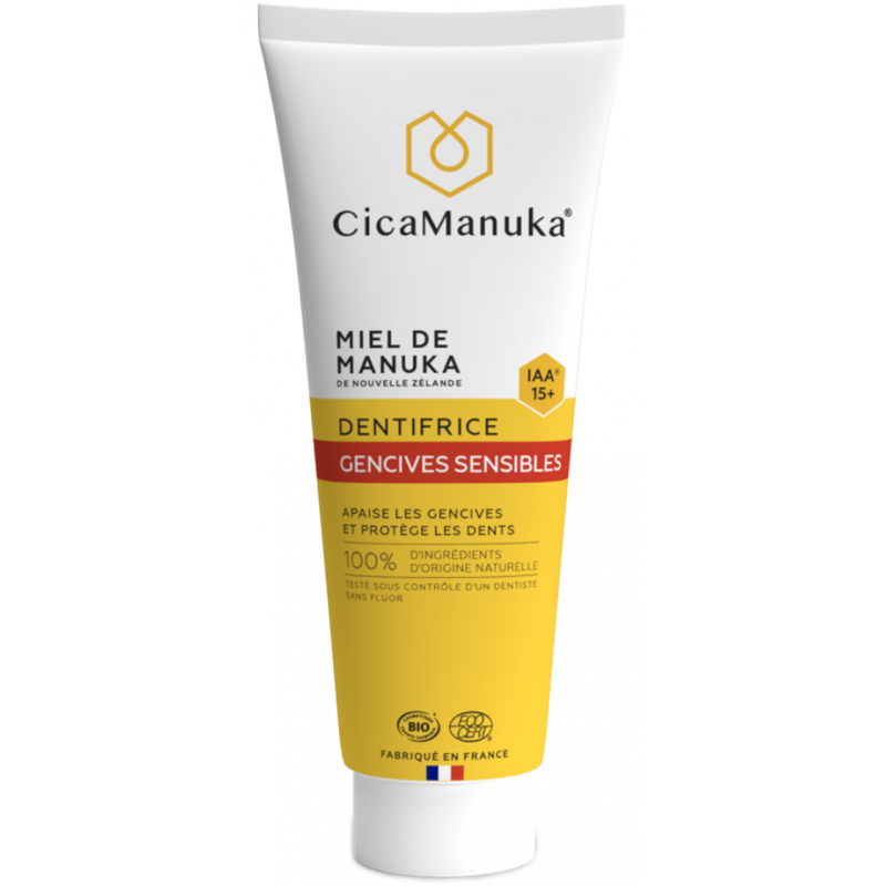 CICAMANUKA DENTRIFRICE GENCIVES SENSIBLES 15+ - PHARMACIE VERTE - Herboristerie à Nantes depuis 1942 - Plantes en Vrac - Tisane CICAMANUKA DENTRIFRICE GENCIVES SENSIBLES 15+ - PHARMACIE VERTE - Herboristerie à Nantes depuis 1942 - Plantes en Vrac - Tisane