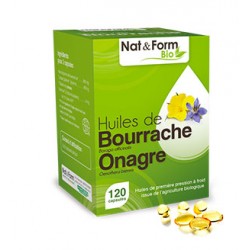 Bourrache & Onagre Bio - 120 Capsules - PHARMACIE VERTE - Herboristerie à Nantes depuis 1942 - Plantes en Vrac - Tisane - EPS -