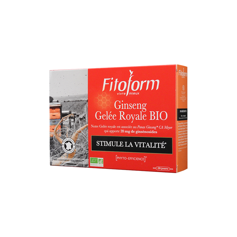 GINSENG GELÉE ROYALE Bio - 20 Ampoules + 10 - PHARMACIE VERTE - Herboristerie à Nantes depuis 1942 - Plantes en Vrac - Tisane - GINSENG GELÉE ROYALE Bio - 20 Ampoules + 10 - PHARMACIE VERTE - Herboristerie à Nantes depuis 1942 - Plantes en Vrac - Tisane -