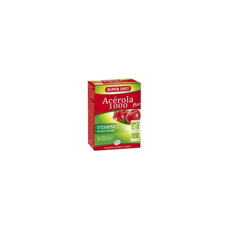 ACEROLA BIO - 24 comprimés - PHARMACIE VERTE - Herboristerie à Nantes depuis 1942 - Plantes en Vrac - Tisane - EPS - Homéopathie ACEROLA BIO - 24 comprimés - PHARMACIE VERTE - Herboristerie à Nantes depuis 1942 - Plantes en Vrac - Tisane - EPS - Homéopathie