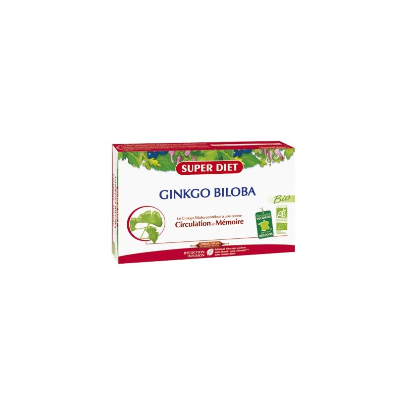 GINKGO BILOBA BIO - 20 ampoules 15ml - PHARMACIE VERTE - Herboristerie à Nantes depuis 1942 - Plantes en Vrac - Tisane - EPS - B GINKGO BILOBA BIO - 20 ampoules 15ml - PHARMACIE VERTE - Herboristerie à Nantes depuis 1942 - Plantes en Vrac - Tisane - EPS - B