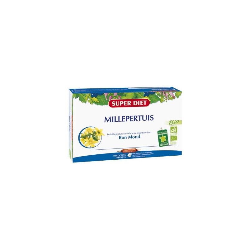 MILLEPERTUIS BIO - 20 ampoules 15ml - PHARMACIE VERTE - Herboristerie à Nantes depuis 1942 - Plantes en Vrac - Tisane - EPS - Bo MILLEPERTUIS BIO - 20 ampoules 15ml - PHARMACIE VERTE - Herboristerie à Nantes depuis 1942 - Plantes en Vrac - Tisane - EPS - Bo