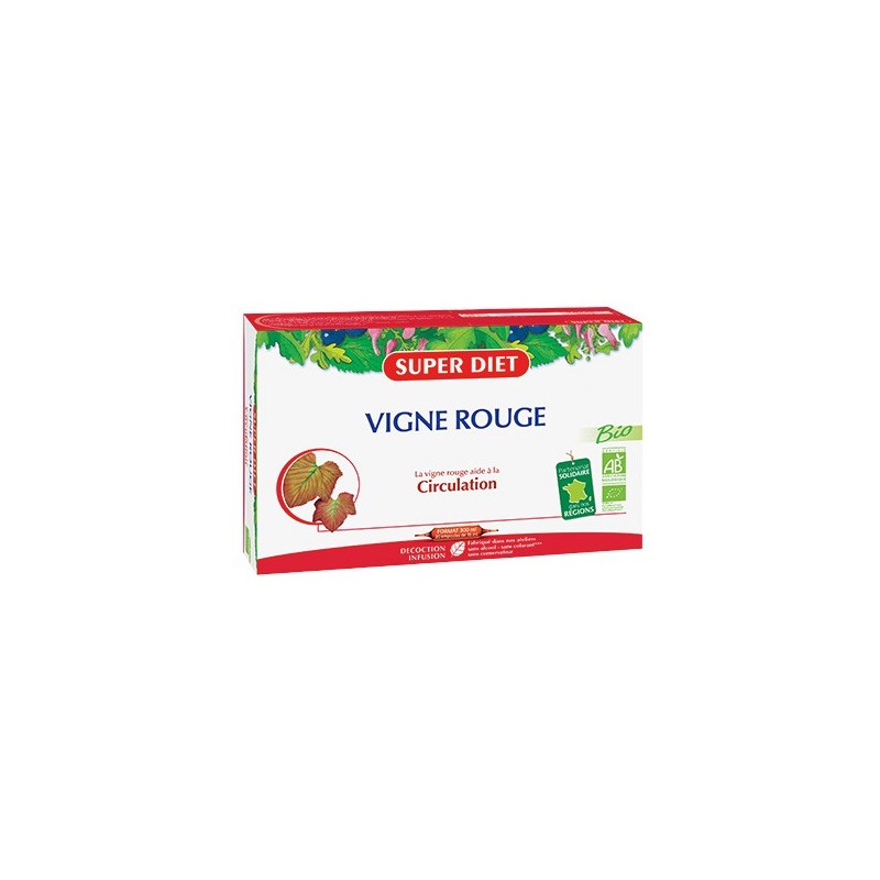 VIGNE ROUGE BIO - 20 ampoules 15ml - PHARMACIE VERTE - Herboristerie à Nantes depuis 1942 - Plantes en Vrac - Tisane - EPS - Bou VIGNE ROUGE BIO - 20 ampoules 15ml - PHARMACIE VERTE - Herboristerie à Nantes depuis 1942 - Plantes en Vrac - Tisane - EPS - Bou