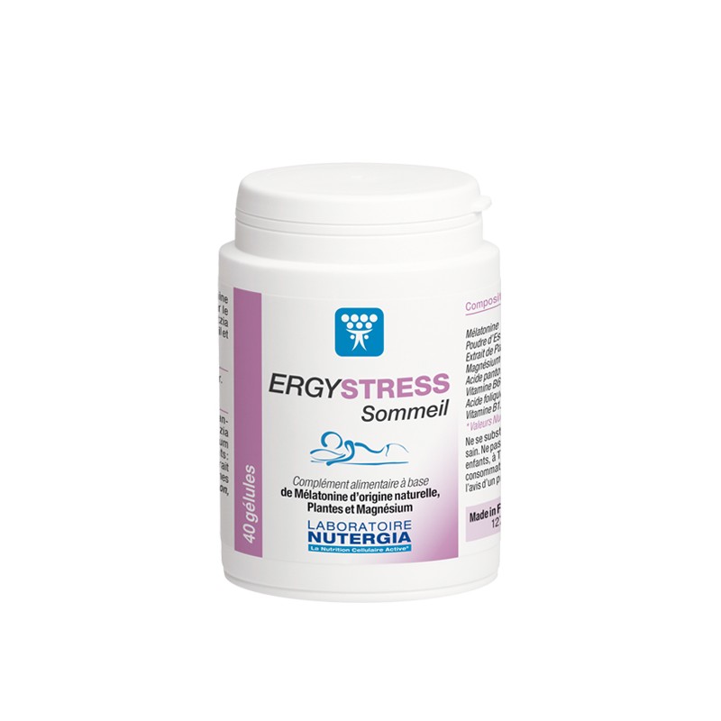ERGYSTRESS Sommeil - 40 gélules - PHARMACIE VERTE - Herboristerie à Nantes depuis 1942 - Plantes en Vrac - Tisane - EPS - Homéop ERGYSTRESS Sommeil - 40 gélules - PHARMACIE VERTE - Herboristerie à Nantes depuis 1942 - Plantes en Vrac - Tisane - EPS - Homéop