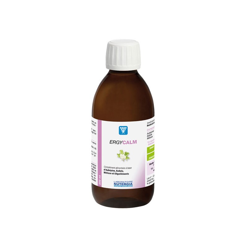 ERGYCALM - 250ml - PHARMACIE VERTE - Herboristerie à Nantes depuis 1942 - Plantes en Vrac - Tisane - EPS - Bourgeon - Mycothérap ERGYCALM - 250ml - PHARMACIE VERTE - Herboristerie à Nantes depuis 1942 - Plantes en Vrac - Tisane - EPS - Bourgeon - Mycothérap