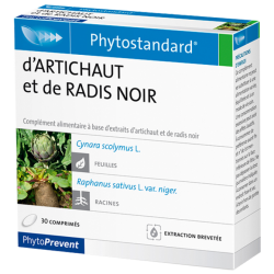 PhytoStandard ARTICHAUT & RADIS NOIR - 30 comprimés - PHARMACIE VERTE - Herboristerie à Nantes depuis 1942 - Plantes en Vrac - T