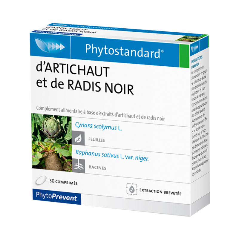 PhytoStandard ARTICHAUT & RADIS NOIR - 30 comprimés - PHARMACIE VERTE - Herboristerie à Nantes depuis 1942 - Plantes en Vrac - T