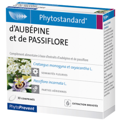 PhytoStandard AUBEPINE & PASSIFLORE - 30 comprimés - PHARMACIE VERTE - Herboristerie à Nantes depuis 1942 - Plantes en Vrac - Ti