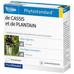 PhytoStandard CASSIS & PLANTAIN - 30 comprimés - PHARMACIE VERTE - Herboristerie à Nantes depuis 1942 - Plantes en Vrac - Tisane